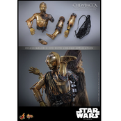 Star Wars Episode V Movie Masterpiece Action Figure 1/6 Chewbacca with Disassembled C-3PO 36cm