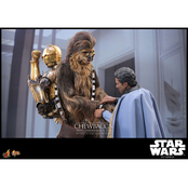 Star Wars Episode V Movie Masterpiece Action Figure 1/6 Chewbacca with Disassembled C-3PO 36cm