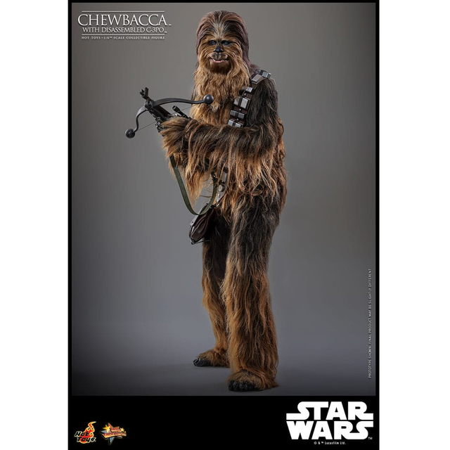 Star Wars Episode V Movie Masterpiece Action Figure 1/6 Chewbacca with Disassembled C-3PO 36cm