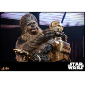 Star Wars Episode V Movie Masterpiece Action Figure 1/6 Chewbacca with Disassembled C-3PO 36cm