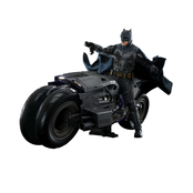 he Flash Movie Masterpiece Action Figure 1/6 Batman & Batcycle 30cm
