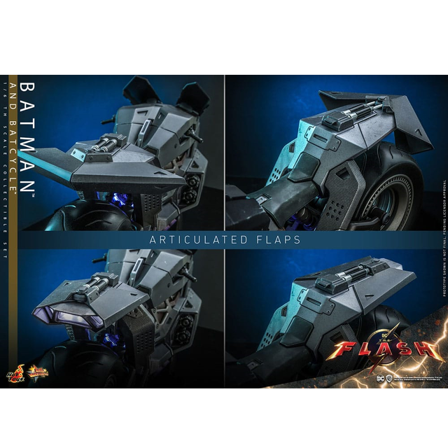 he Flash Movie Masterpiece Action Figure 1/6 Batman & Batcycle 30cm