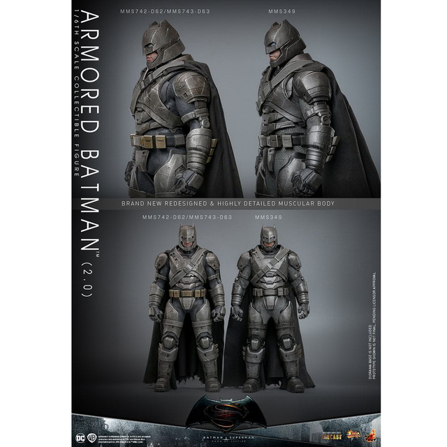 Batman v Superman: Dawn of Justice Movie Masterpiece Action Figure 1/6 Armored Batman 2.0 33cm