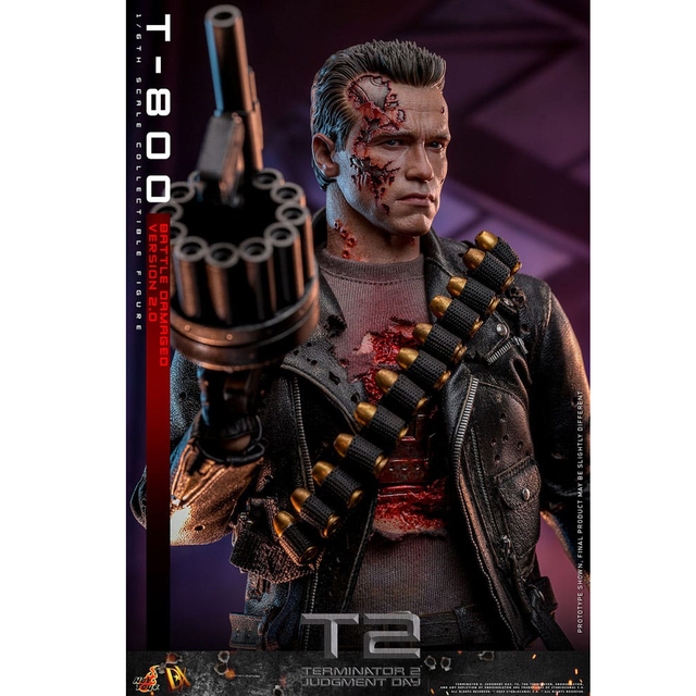 Terminator 2 Movie Masterpiece Action Figure 1/6 T-800 Battle Damaged Version 2.0 32 cm