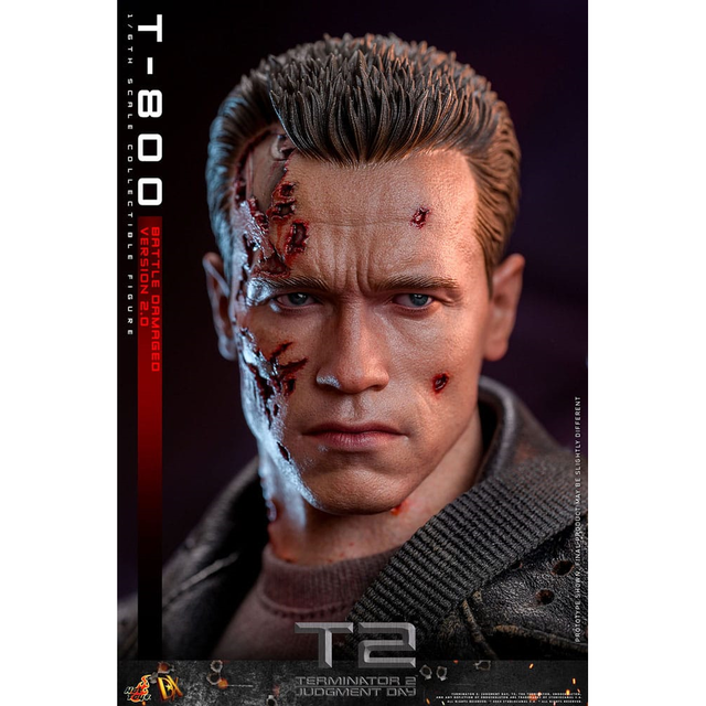 Terminator 2 Movie Masterpiece Action Figure 1/6 T-800 Battle Damaged Version 2.0 32 cm