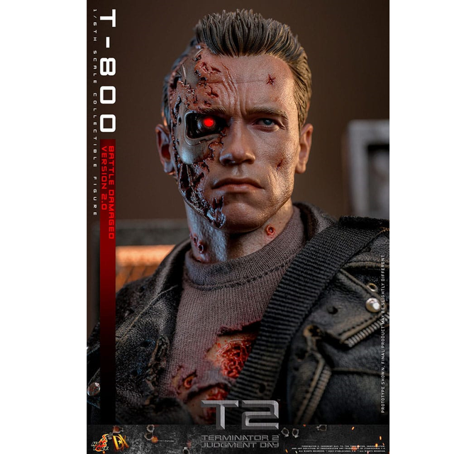 Terminator 2 Movie Masterpiece Action Figure 1/6 T-800 Battle Damaged Version 2.0 32 cm