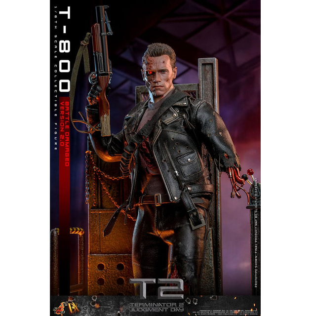 Terminator 2 Movie Masterpiece Action Figure 1/6 T-800 Battle Damaged Version 2.0 32 cm