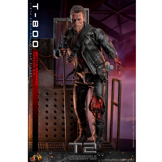 Terminator 2 Movie Masterpiece Action Figure 1/6 T-800 Battle Damaged Version 2.0 32 cm