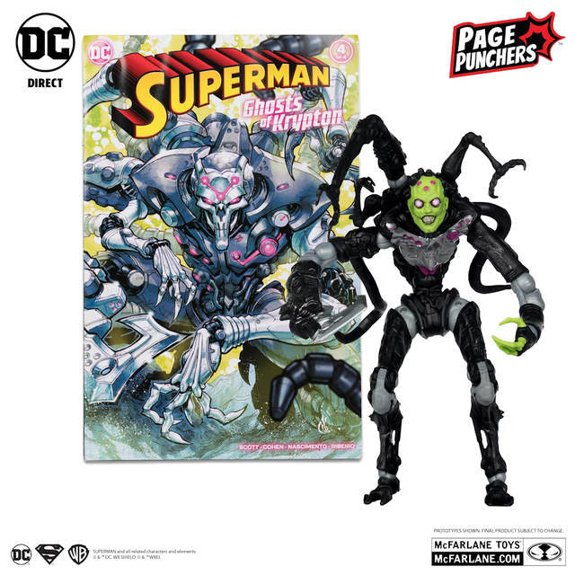 DC Direct Brainiac (Gold Label) (Ghosts of Krypton) Platinum 18cm