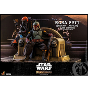 Star Wars The Mandalorian Action Figure 1/6 Boba Fett (Repaint Armor) and Throne 30cm
