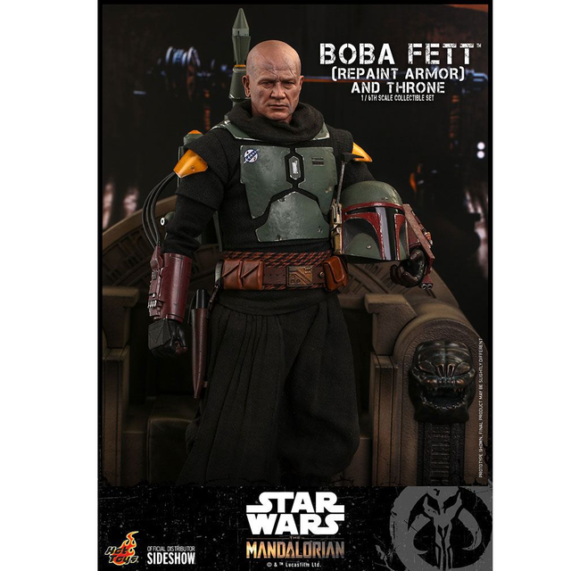 Star Wars The Mandalorian Action Figure 1/6 Boba Fett (Repaint Armor) and Throne 30cm