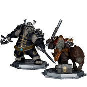 Word of Warcraft PVC Statue 2-Pack 1/12 Dwarf Hunter: Beast Master & Pandaren: Monk (Gold Label) 15cm