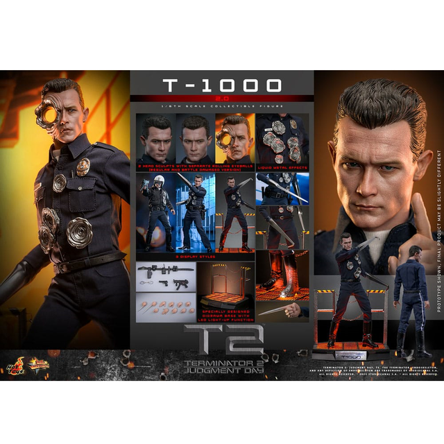 Terminator 2 Movie Masterpiece Action Figure 1/6 T-1000 (2.0) 31cm