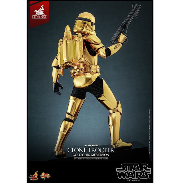 Star Wars Action Figure 1/6 Clone Trooper (Gold Chrome Version) Exclusive 30cm