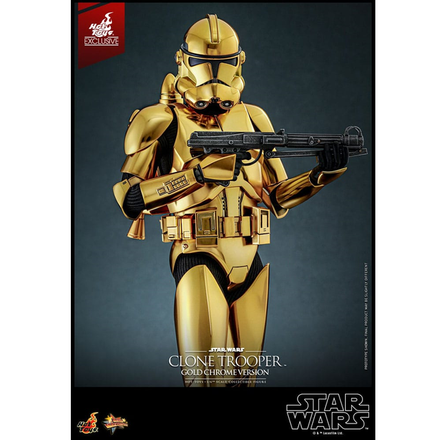 Star Wars Action Figure 1/6 Clone Trooper (Gold Chrome Version) Exclusive 30cm