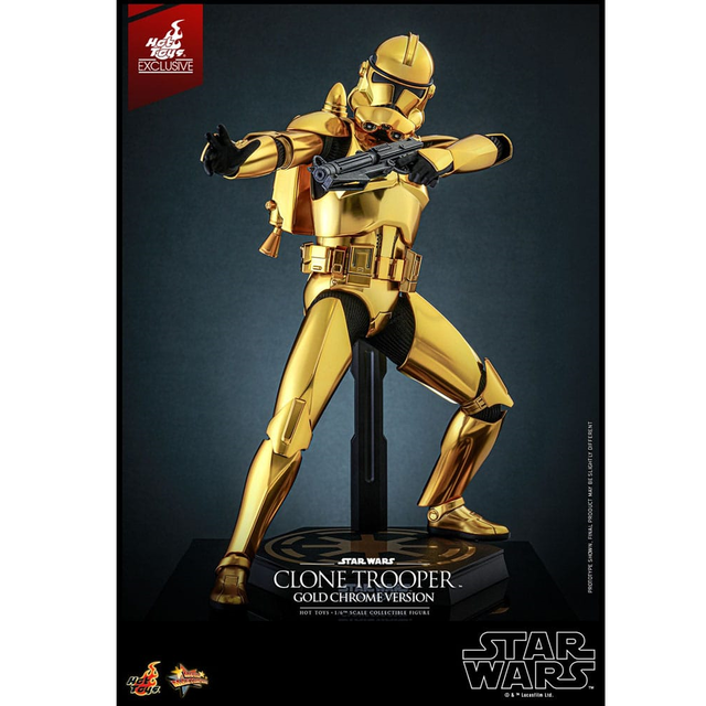 Star Wars Action Figure 1/6 Clone Trooper (Gold Chrome Version) Exclusive 30cm