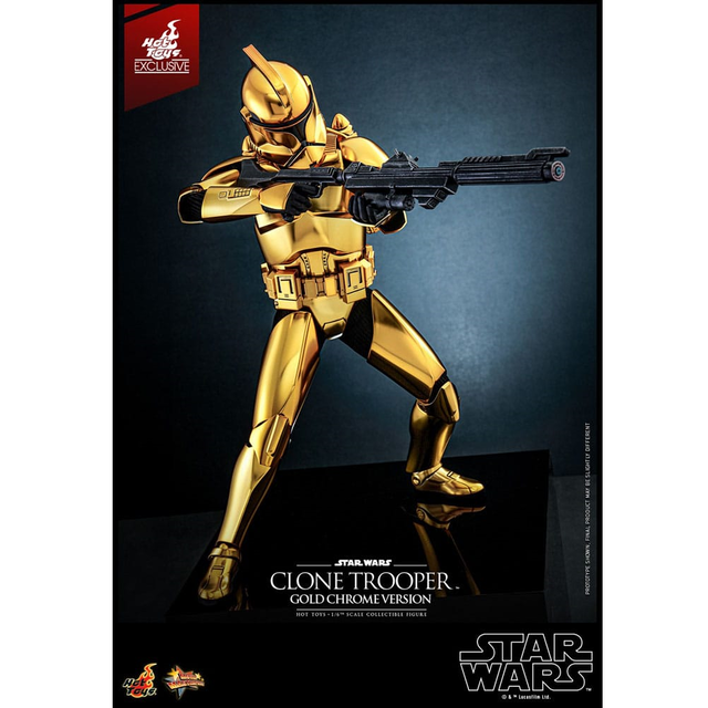 Star Wars Action Figure 1/6 Clone Trooper (Gold Chrome Version) Exclusive 30cm
