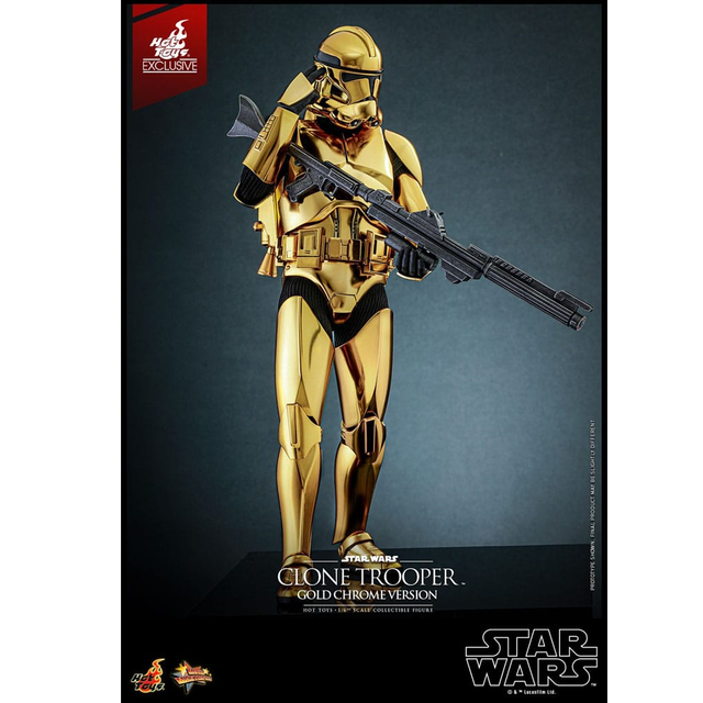 Star Wars Action Figure 1/6 Clone Trooper (Gold Chrome Version) Exclusive 30cm