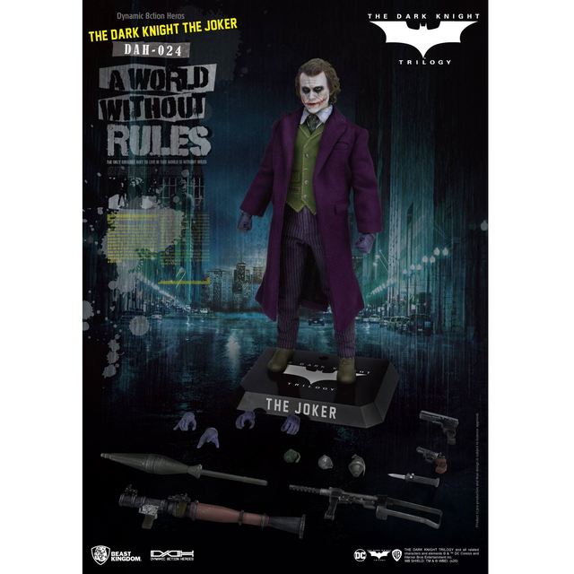 Batman The Dark Knight Dynamic 8ction Heroes Action Figure 1/9 The Joker 21cm Batman The Dark Knight Dynamic 8ction Heroes Action Figure 1/9 The Joker 21cm