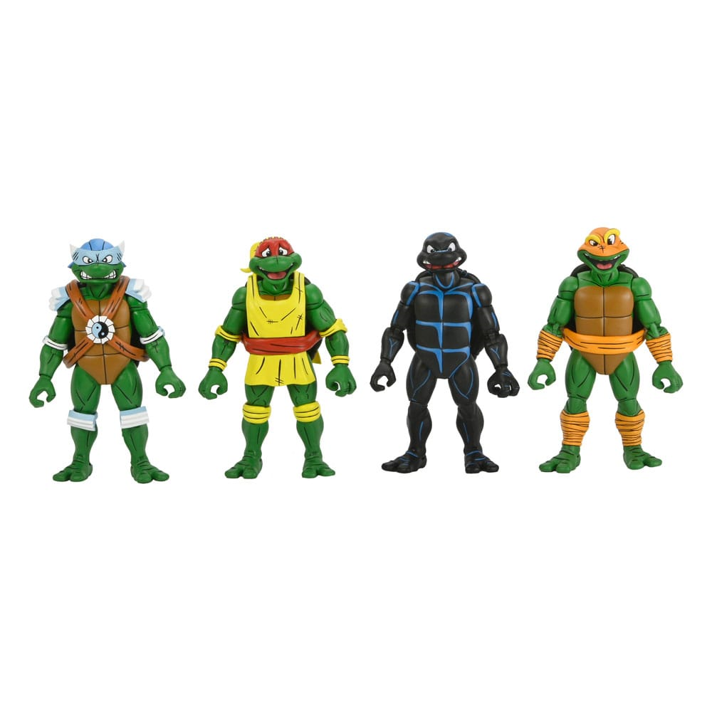 NECA TMNT 4-Pack Stump Wrestling Turtles afbeelding