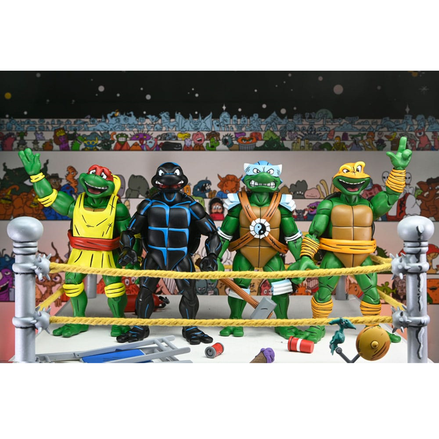 Teenage Mutant Ninja Turtles (Archie Comics) Action Figures 4-Pack Stump Wrestling Turtles 18cm Teenage Mutant Ninja Turtles (Archie Comics) Action Figures 4-Pack Stump Wrestling Turtles 18cm