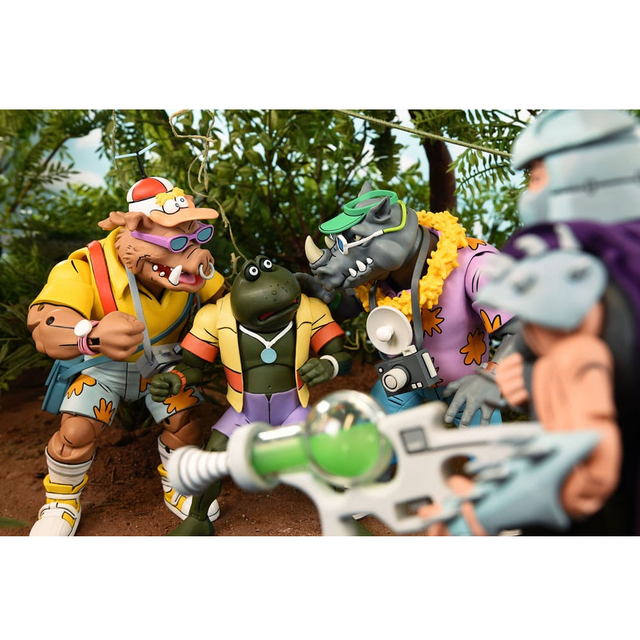 Teenage Mutant Ninja Turtles (Cartoon 1980) Action Figure 2 Pack Vacation Bebop and Rocksteady 18cm