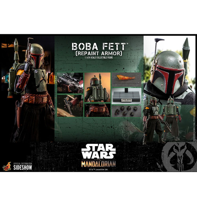 Star Wars The Mandalorian Action Figure 1/6 Boba Fett (Repaint Armor) 30cm