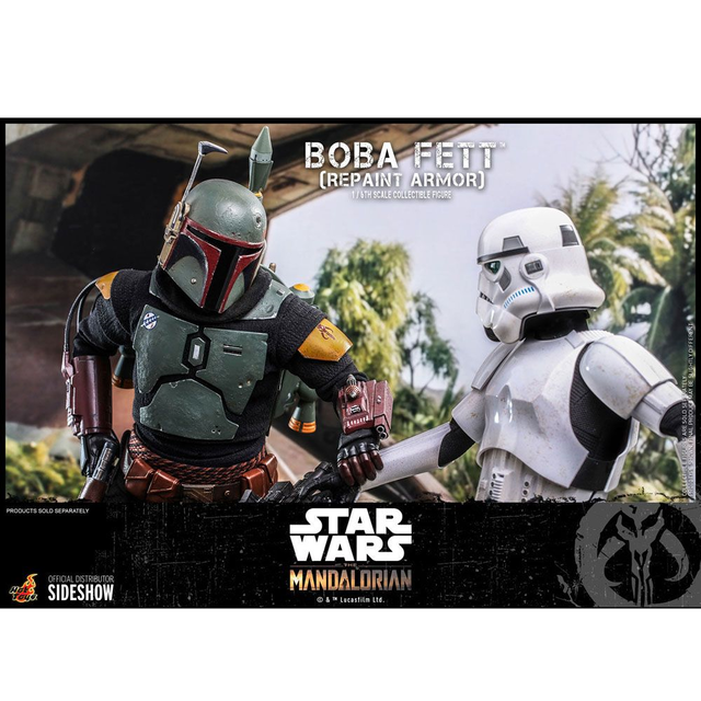 Star Wars The Mandalorian Action Figure 1/6 Boba Fett (Repaint Armor) 30cm