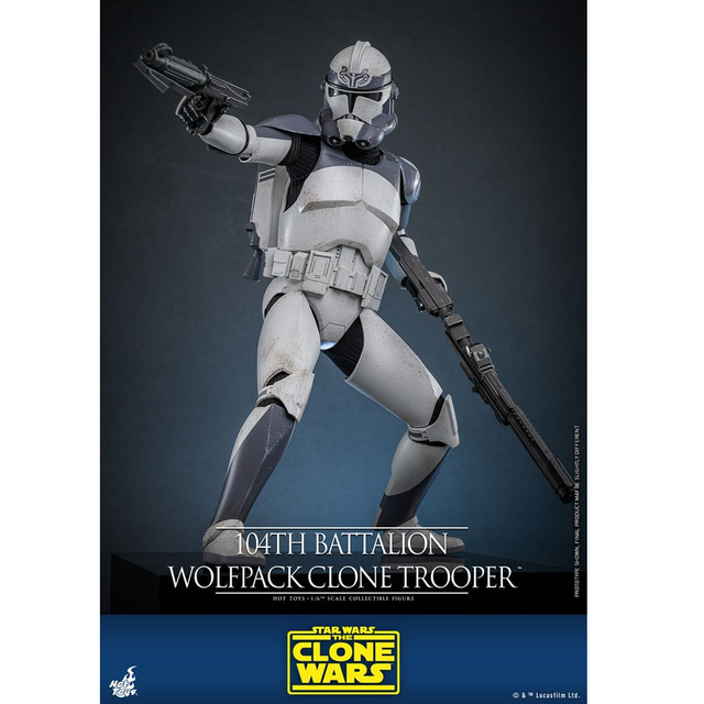 Star Wars The Clone Wars Action Figure 1/6 104th Battalion Wolfpack Clone Trooper 30cm
