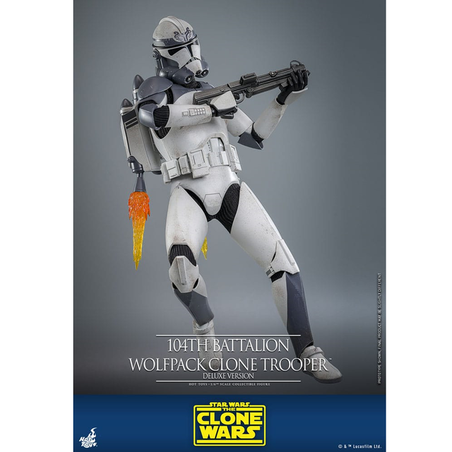Star Wars The Clone Wars Action Figure 1/6 104th Battalion Wolfpack Clone Trooper Deluxe Version 30cm