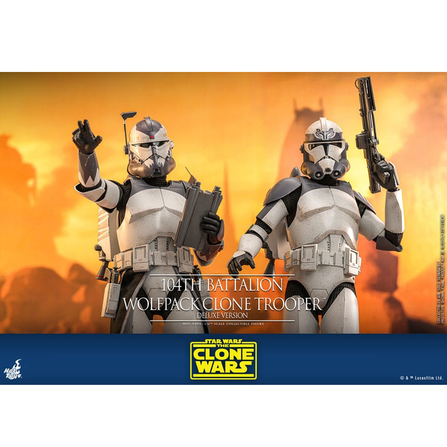 Star Wars The Clone Wars Action Figure 1/6 104th Battalion Wolfpack Clone Trooper Deluxe Version 30cm