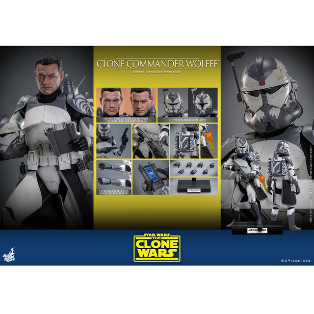 Star Wars: The Clone Wars Action Figure 1/6 Clone Commander Wolffe 30cm