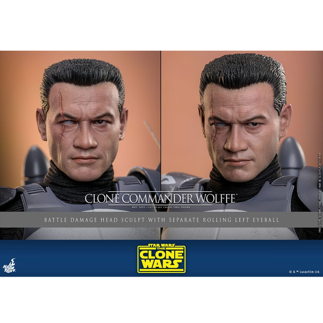 Star Wars: The Clone Wars Action Figure 1/6 Clone Commander Wolffe 30cm