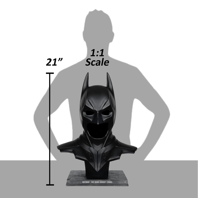 DC Direct 1/1 Replica Batman the Dark Knight Cowl 53cm