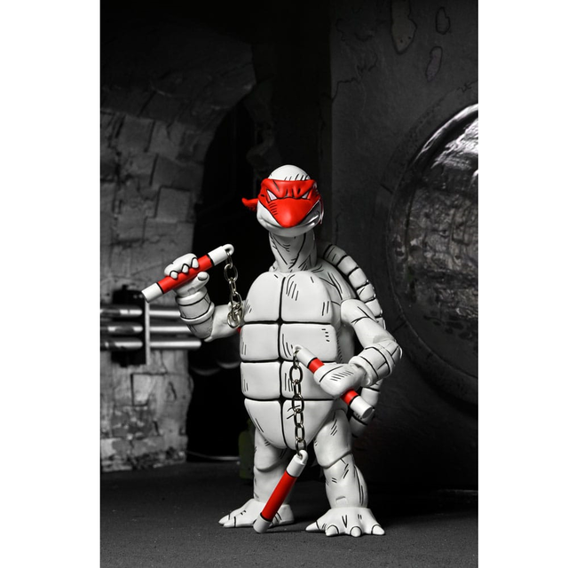 Teenage Mutant Ninja Turtles (Mirage Comics) Action Figures 2-Pack Black and White First Turtles 18cm Teenage Mutant Ninja Turtles (Mirage Comics) Action Figures 2-Pack Black and White First Turtles 18cm