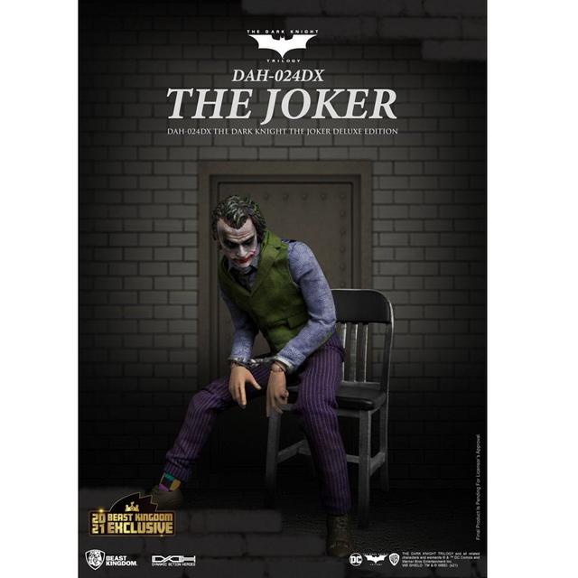 Batman The Dark Knight Dynamic 8ction Heroes Action Figure 1/9 The Joker Deluxe Version 21cm