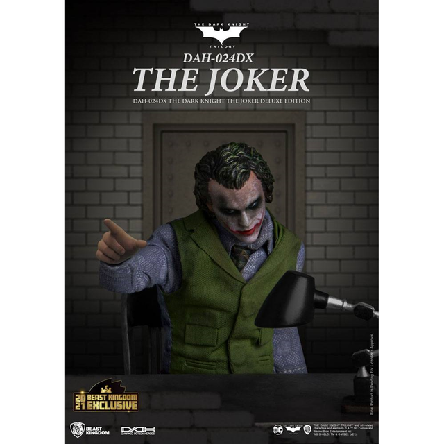 Batman The Dark Knight Dynamic 8ction Heroes Action Figure 1/9 The Joker Deluxe Version 21cm