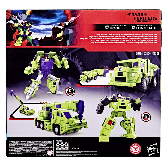 Transformers Studio Series Voyager Class Constructicon Long Haul & Constructicon Hook 16,5cm
