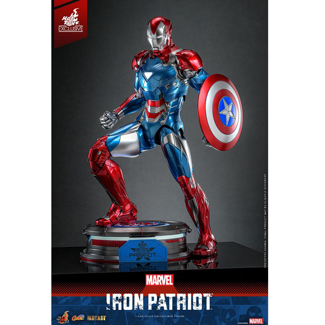 Marvel Comic Diecast Masterpiece Action Figure 1/6 Iron Patriot Hot Toys Exclusive 32cm