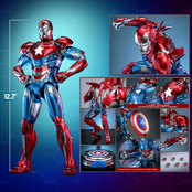 Marvel Comic Diecast Masterpiece Action Figure 1/6 Iron Patriot Hot Toys Exclusive 32cm