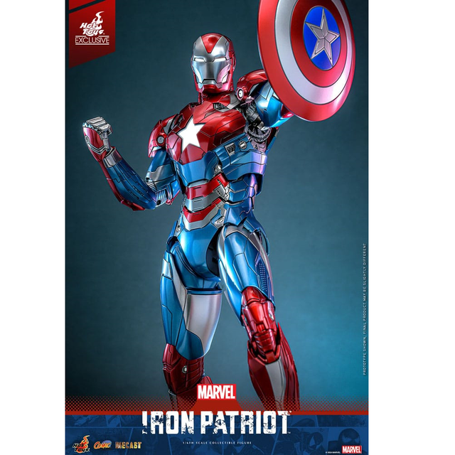 Marvel Comic Diecast Masterpiece Action Figure 1/6 Iron Patriot Hot Toys Exclusive 32cm