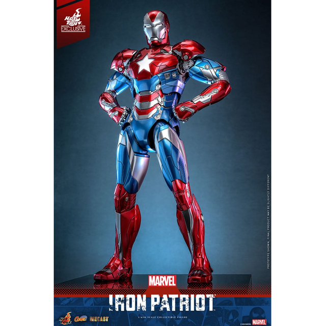 Marvel Comic Diecast Masterpiece Action Figure 1/6 Iron Patriot Hot Toys Exclusive 32cm