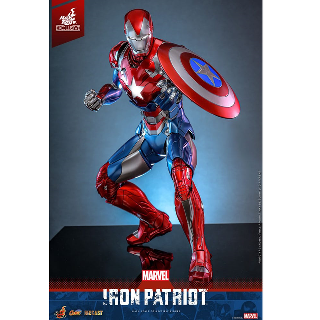 Marvel Comic Diecast Masterpiece Action Figure 1/6 Iron Patriot Hot Toys Exclusive 32cm