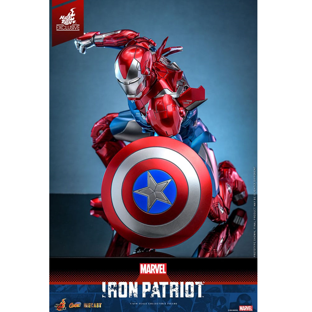 Marvel Comic Diecast Masterpiece Action Figure 1/6 Iron Patriot Hot Toys Exclusive 32cm