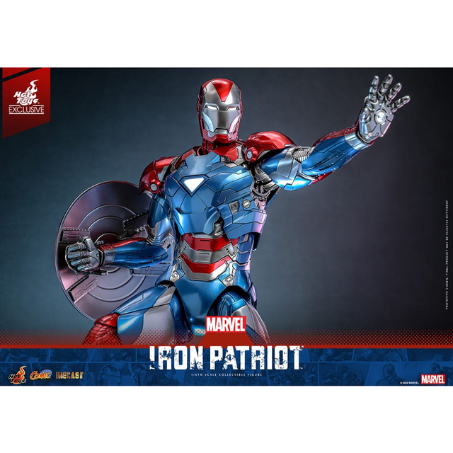 Marvel Comic Diecast Masterpiece Action Figure 1/6 Iron Patriot Hot Toys Exclusive 32cm