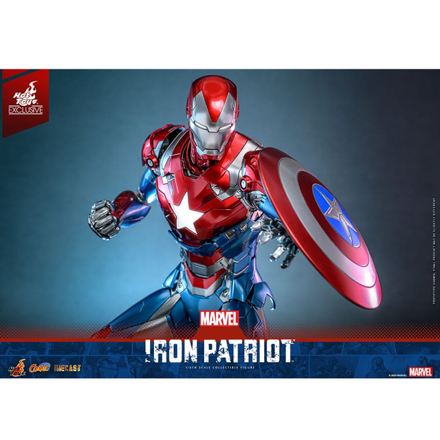 Marvel Comic Diecast Masterpiece Action Figure 1/6 Iron Patriot Hot Toys Exclusive 32cm