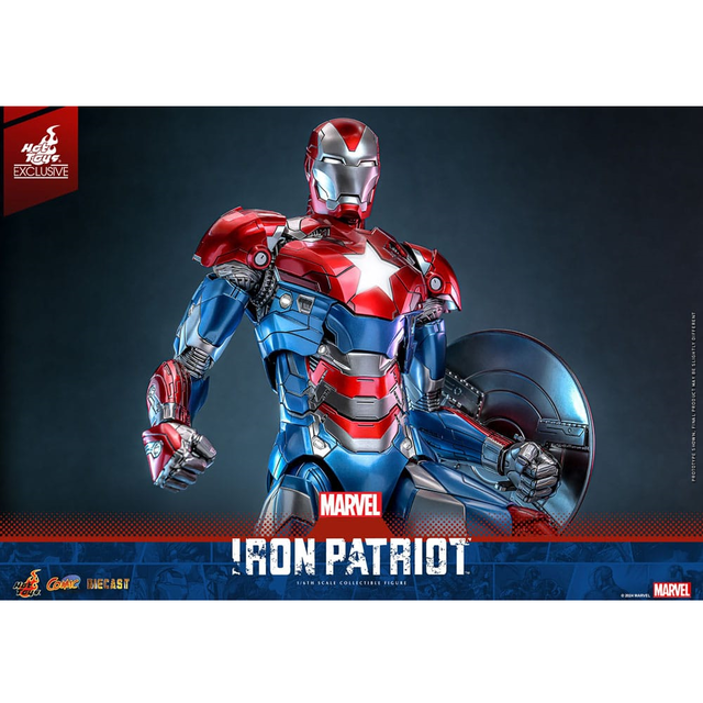 Marvel Comic Diecast Masterpiece Action Figure 1/6 Iron Patriot Hot Toys Exclusive 32cm