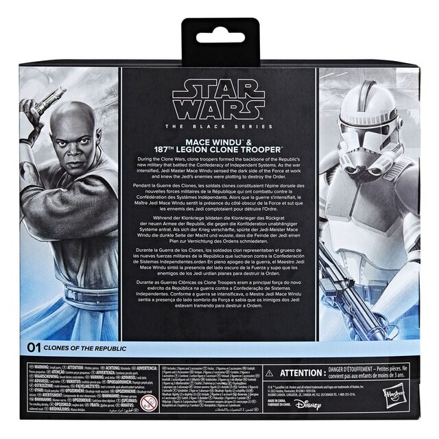 Star Wars Black Series 2-Pack Mace Windu & 187th Legion Clone Trooper
