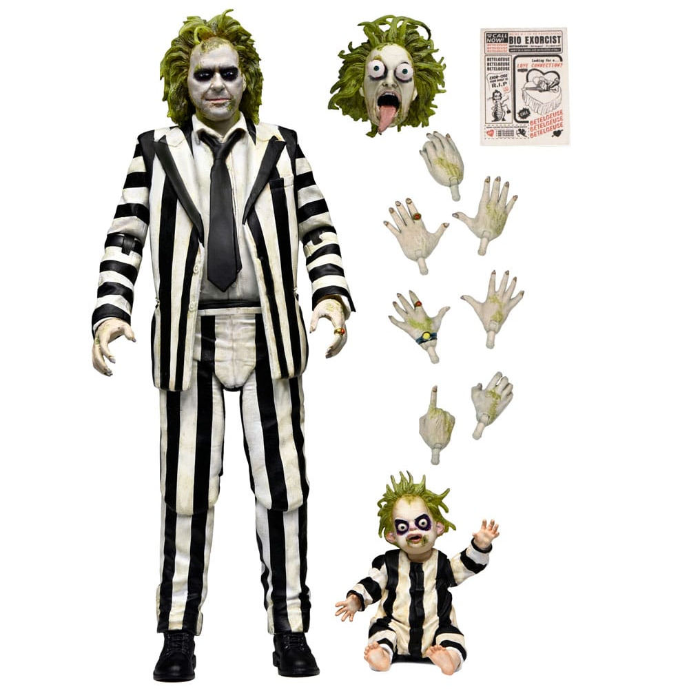 NECA Ultimate Striped Suit Beetlejuice afbeelding