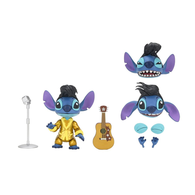 Lilo & Stitch Ultimate Gold Suit Elvis Stitch 8cm Lilo & Stitch Ultimate Gold Suit Elvis Stitch 8cm